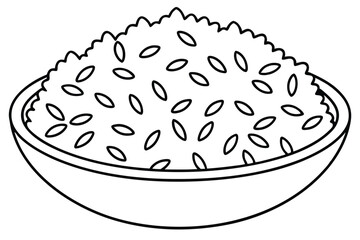 Rice Dishes From Simple to Gourmet Line Art