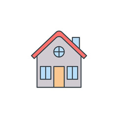 House icon symbol vector illustration isolated on white background