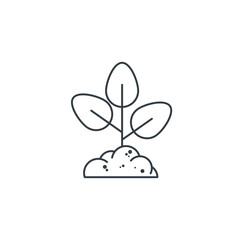 Seedling Plant icon symbol vector illustration isolated on white background