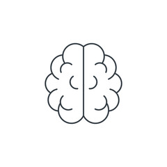 Brain icon symbol vector illustration isolated on white background