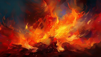 Fire for background. Generated image