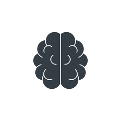 Brain icon symbol vector illustration isolated on white background