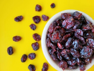 Yummy pile of cranberries for lunch break.