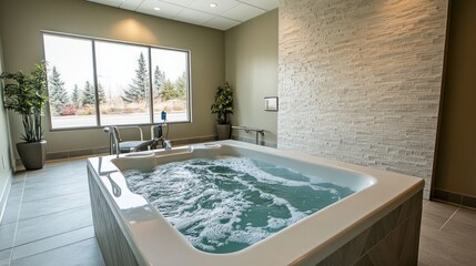 Tranquil Indoor Hot Tub Relaxation