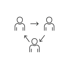 Communicability line icon in simple design on a white background