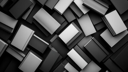 Exploring modern literature stacked books abstract art minimalist setting digital photography overhead view