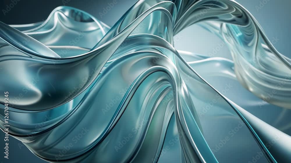Aufkleber waves of translucent elegance flow gracefully through a minimalist space enhancing the ambiance with