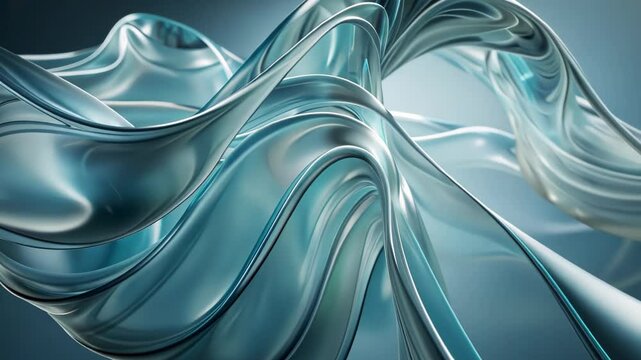 Waves of translucent elegance flow gracefully through a minimalist space enhancing the ambiance with light and movement. Generative AI