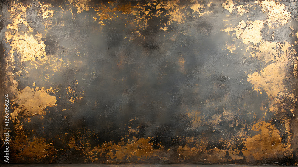 Poster abstract metallic texture: a high-resolution close-up of an abstract metallic texture, showcasing a 