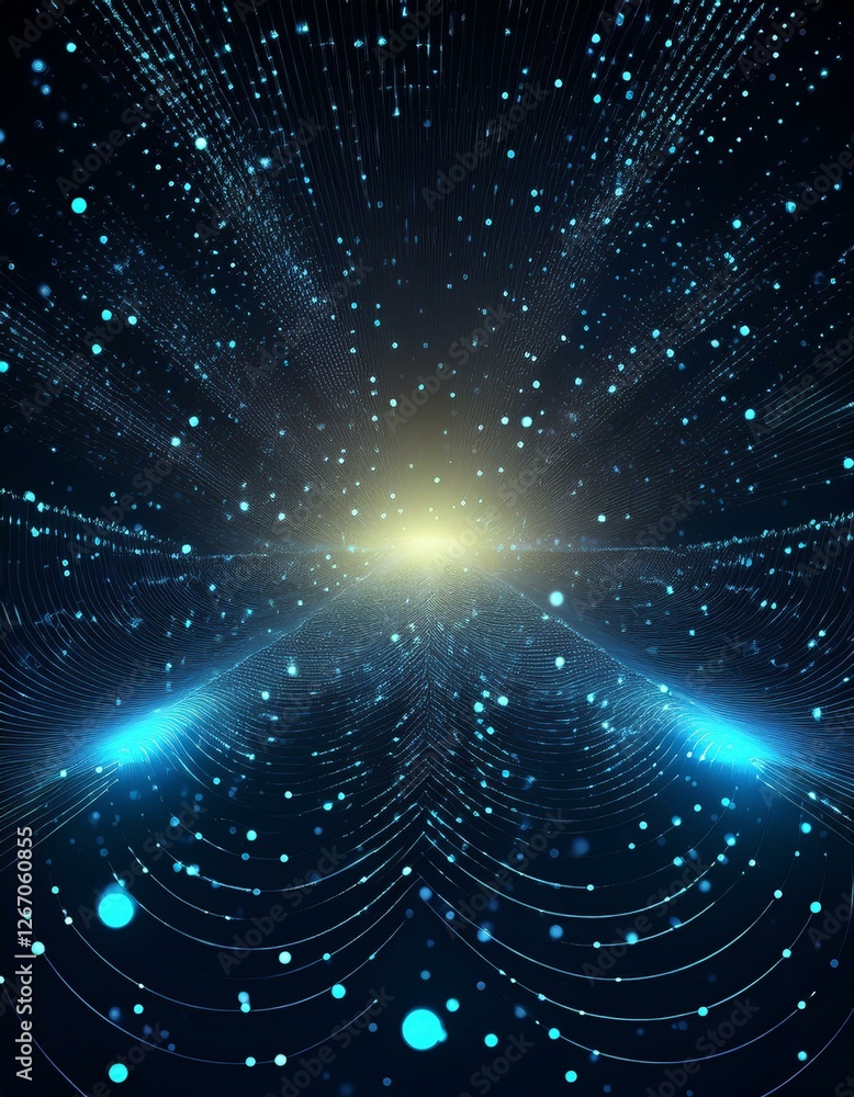 Poster magic background particle effect, simple background motion graphic. generated image
