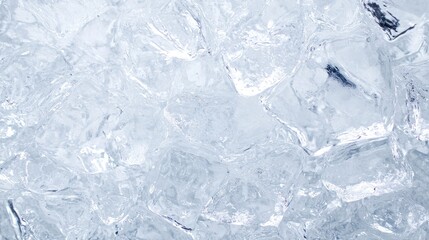Fototapeta premium Ice Cubes Close Up, Cold Texture, Refrigerated