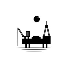 oil platform vector images