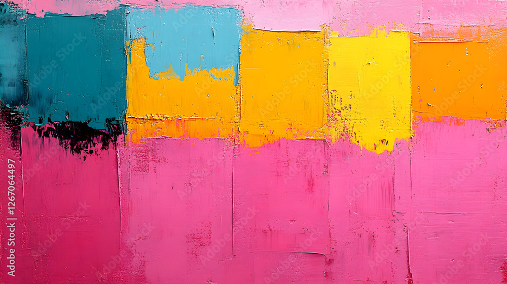Aufkleber vibrant palette: bold strokes of paint in a rich arrangement of colors, creating an abstract composi