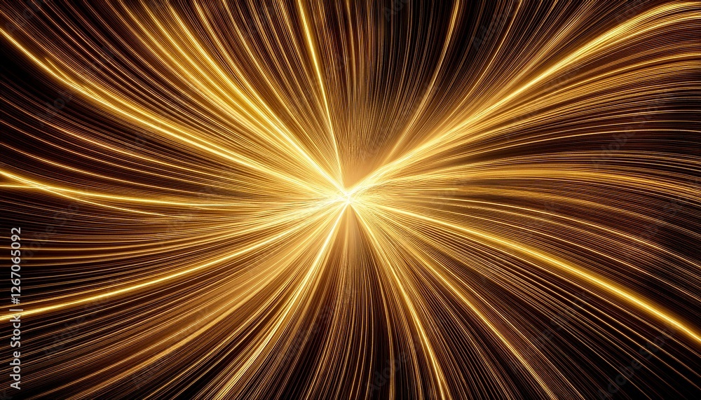Poster abstract gold light threads background. generated image