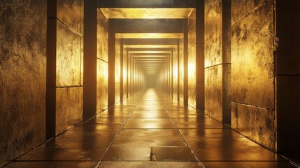 Golden Corridor: A Journey into the Sunlit Depths