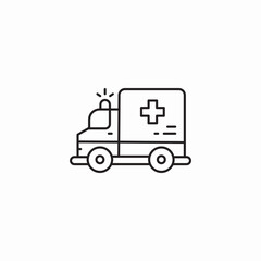 hospital ambulance icon sign vector