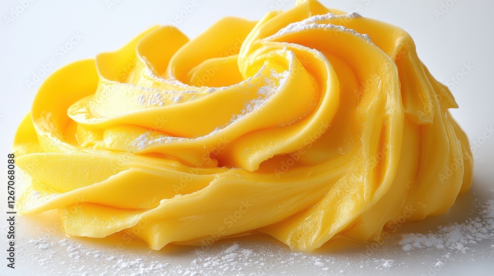 Poster curled butter curls isolated on transparent background