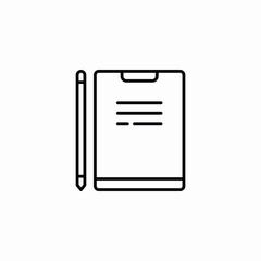 office desk notes icon sign vector