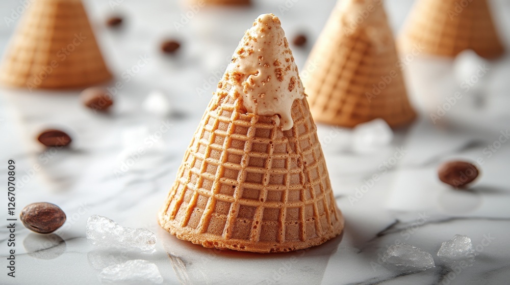 Poster empty cone isolated on transparent background