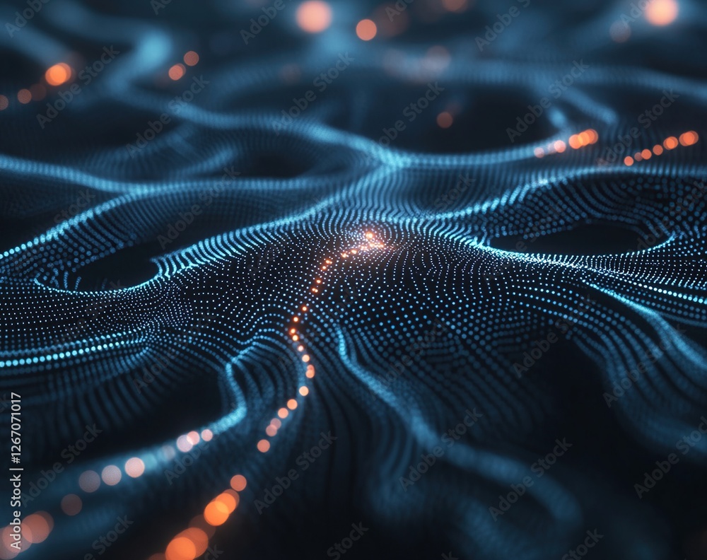Poster abstract data flow visualization: exploring network dynamics and connections with glowing particles 