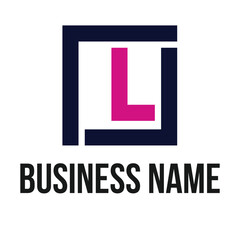 L letter minimalist logo design editable vector 