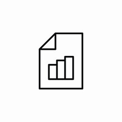 statistics document icon sign vector
