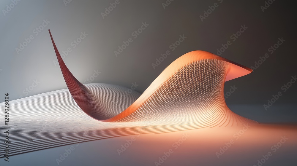 Poster a dynamic arrow bending and adapting its path through a futuristic environment, symbolizing agility 