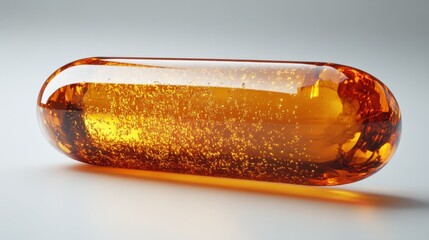 Fototapeta premium fish oil capsule isolated on transparent background