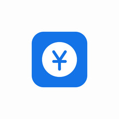 yuan finances icon sign vector