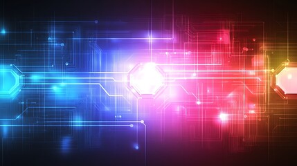 Abstract Technology Background With Circuitry Design