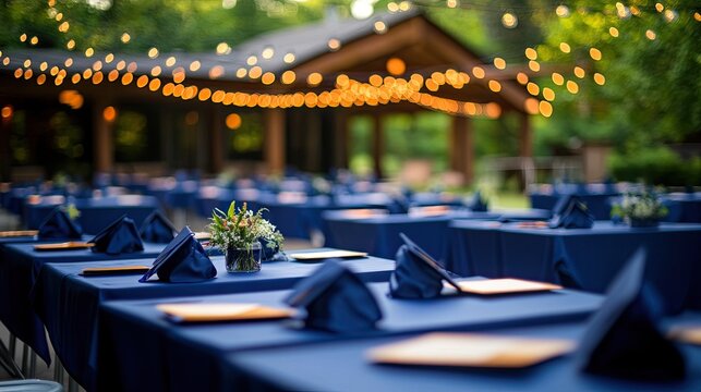 Graduation Decorations Photography Featuring Themed Party Decor, Graduation Banners, and Table Settings, Perfect for Event Organizers, Party Rentals, and School Celebrations