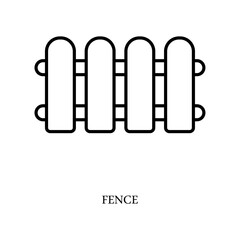 Icon a fence, isolated against a clean background.