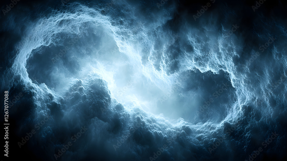 Poster cosmic clouds: a mesmerizing display of celestial artistry, featuring swirling nebulas and ethereal 