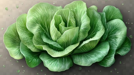 Obraz premium fresh green bok choy isolated on transparent background