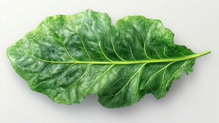 fresh green kale leaf isolated on transparent background