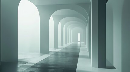 Fototapeta premium A minimal futuristic tech background with geometric D structures and soft lighting.