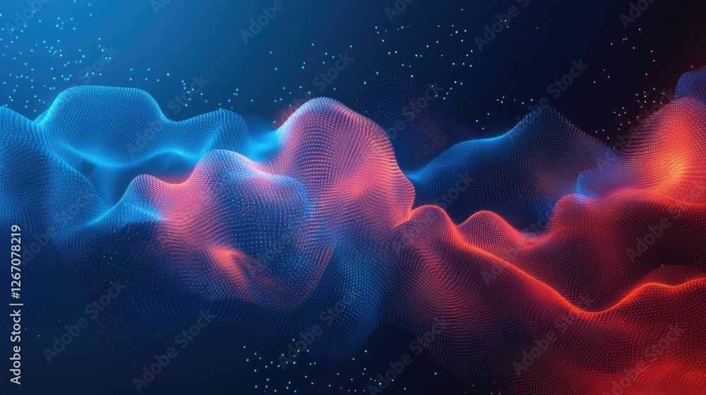 Poster a modern visual of digital data streams connecting, symbolizing cloud-based collaboration.