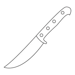 Minimalist Knife Line Art Illustration