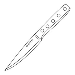 Minimalist Knife Line Art Illustration