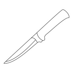 Minimalist Knife Line Art Illustration