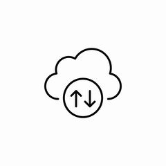 cloud exchange icon sign vector