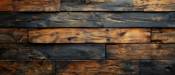 old timeworn wooden planks decor wallpaper concept, aspect ratio 7:3