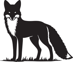 Fox vector silhouette , Silhouettes-Fox-2