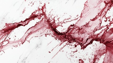 Dynamic image of red wine splashing dramatically against a white background, capturing the essence of celebration and luxury