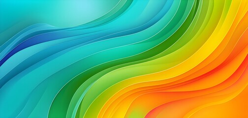 Colorful illustration with a smooth transition of gradient lines in vibrant spring shades