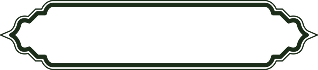 Fototapeta premium Islamic Banner Label Outline