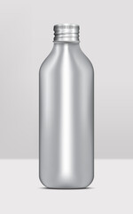 Aluminum bottle realistic product mock up for decoration