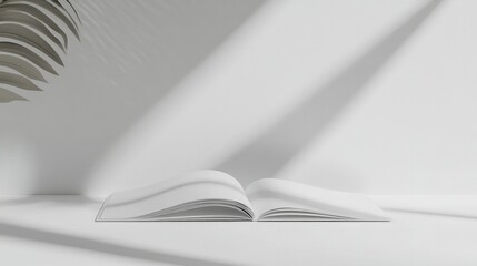 High-quality image of a white spiral notebook opened to blank interior pages, displayed against a pristine white backdrop for content layout demonstrations