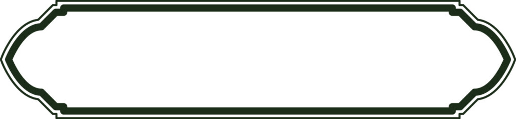 Fototapeta premium Islamic Banner Label Outline