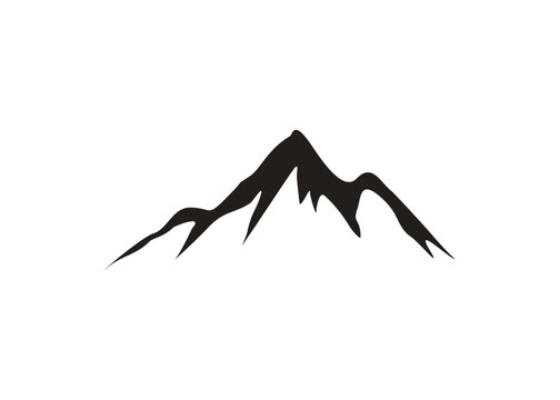 Mountain silhouette  minimalist icon for logo design